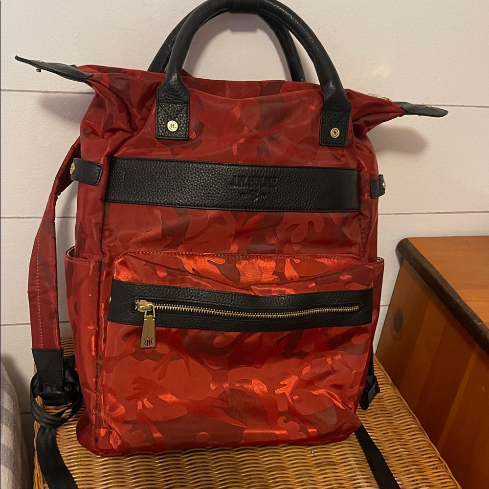 JW Hulme CHELSEA Nylon and Leather Backpack